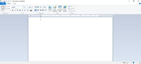 Image of Wordpad page